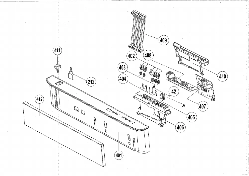Vue éclatée UNIC LINE UDWF45W UDW45W 87221