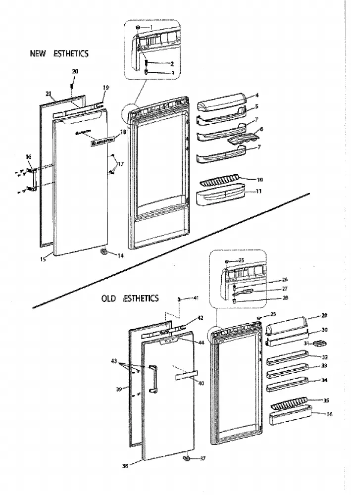 Vue éclatée HOTPOINT-ARISTON SD1721VHA 53528