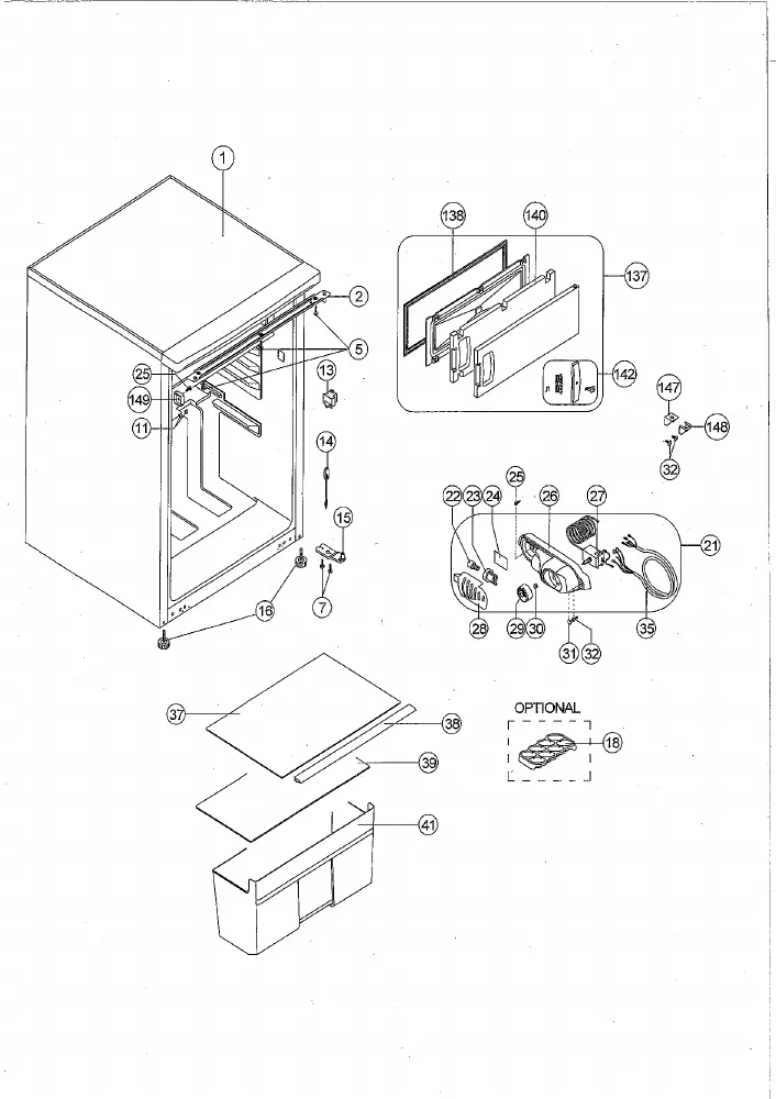 Vue éclatée UNIC LINE UTT110A+