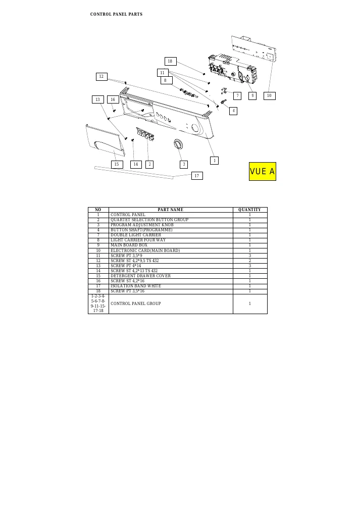 Vue éclatée UNIC LINE UWM1200