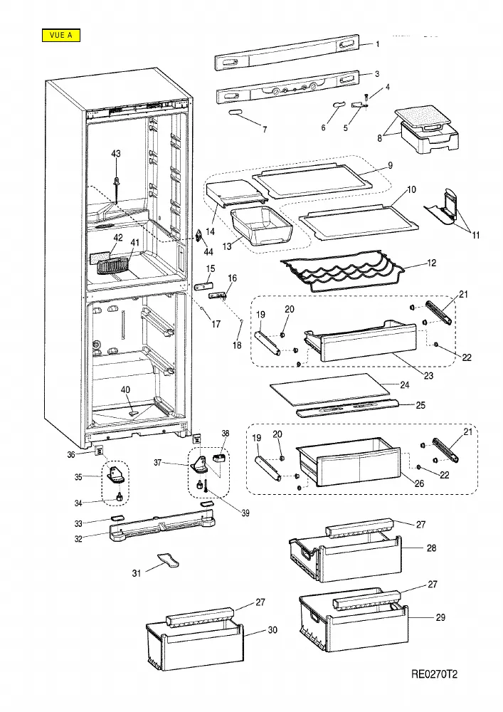 Vue éclatée HOTPOINT-ARISTON NMBL1912FEX 57531