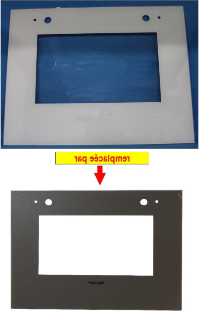 VITRE Four Extérieure Blanc 595*454 AYA 420 peinture ext remplace GRISE en HIGHONE