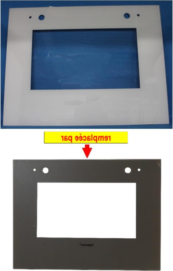 VITRE Four Extérieure Blanc 595*455 HIGONE 420 peinture exterieur remplace GRISE