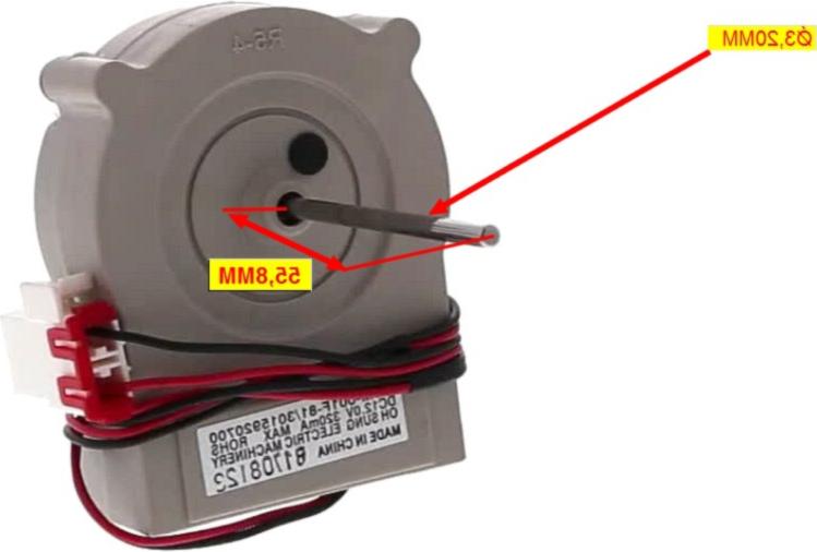 MOTEUR Froid VENT Réfrigérateur 55.80mm D3.20mm ODM-001F-81 DC 12v 320ma