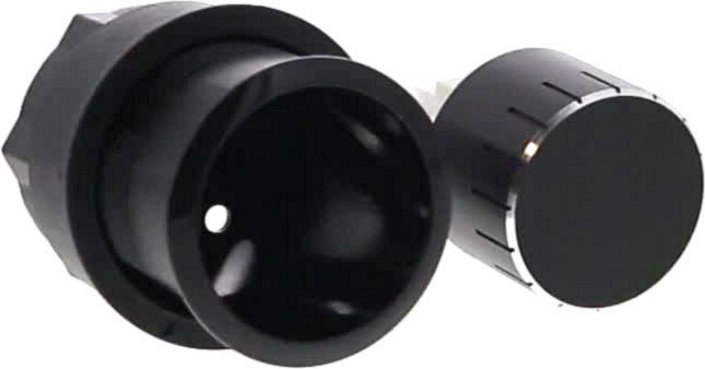 MANETTE Four COMMUTATEUR/THERMOSTAT NOIRE PUSH PULL 32*65 3H 6MM 20MM