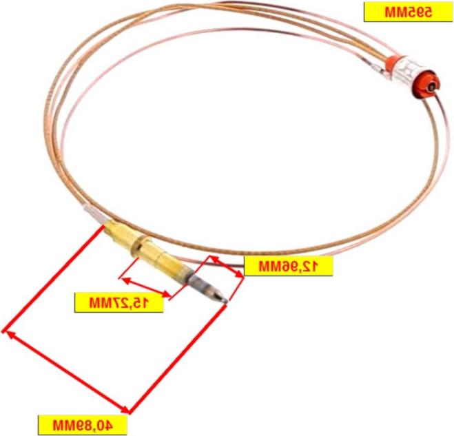 THERMOCOUPLE Cuisinière 600mm A EMBOITER