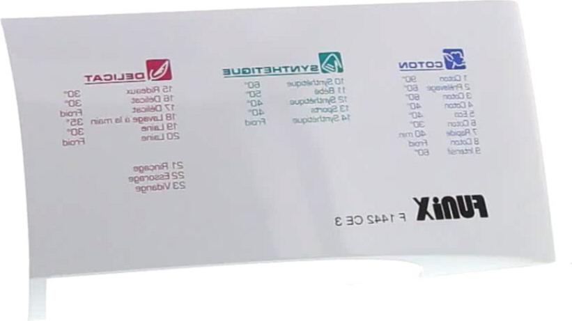 FACADE Lave-Linge TIROIR LESSIVE Blanc FUNIX F1442CE3