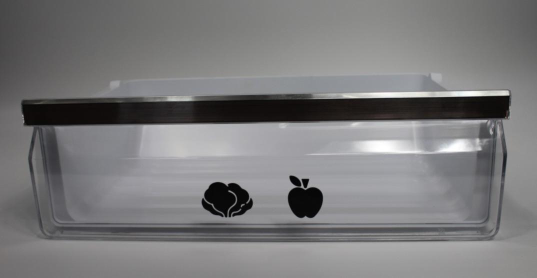 BAC Froid LEGUMES Supérieur Blanc FACADE TRANSPARENT CLAIR  475*151*330 50113081000U