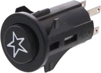 Interrupteur Plaque ALLUMAGE +BOUTON NOIRE