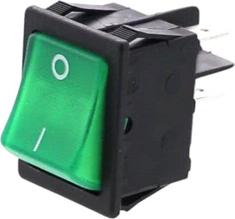 Interrupteur Cuisinière M/A LUMINEUX VERT 4cosses