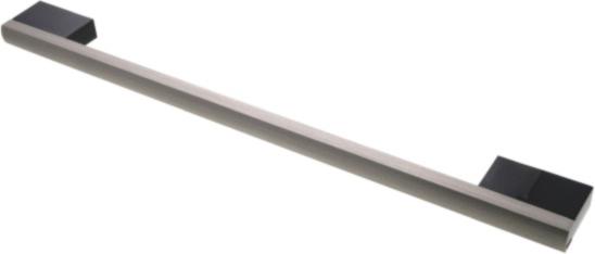 POIGNEE Cuisinière PORTE INOX/NOIRE 455MM (entraxe 420MM)