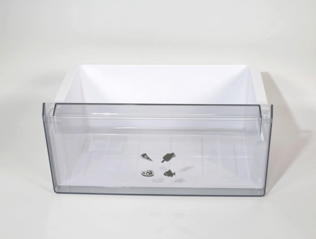 TIROIR Froid Congélateur Inférieur Blanc FACADE TRANSPARENT GRISE 445*210*295 FN2-451.00.03-01