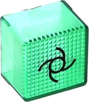 CACHE Lave-Vaisselle VOYANT VERT 23*23mm