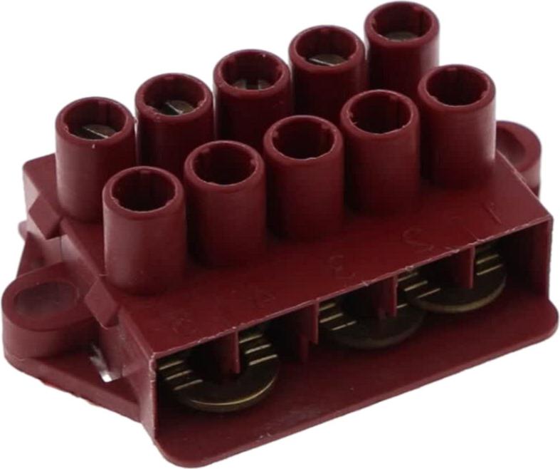 BORNIER Plaque VITRO 6 poles