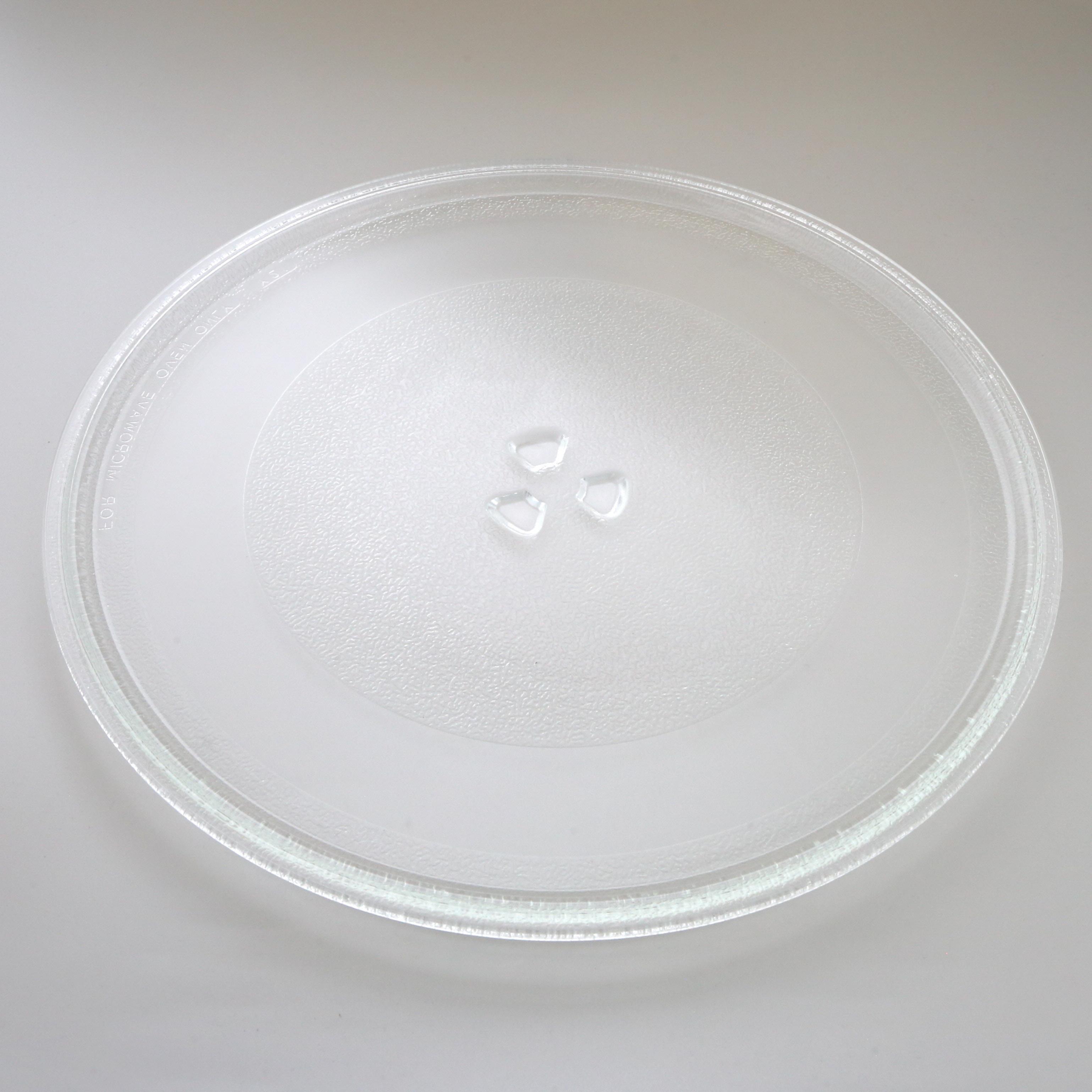 PLATEAU Micro onde VERRE 340MM 3 ERGOTS PISTE 207/288 H17MM