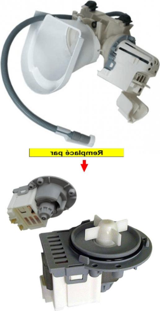 Pompe de vidange Lave-Linge + CORPS épuisée remplacée par moteur seul