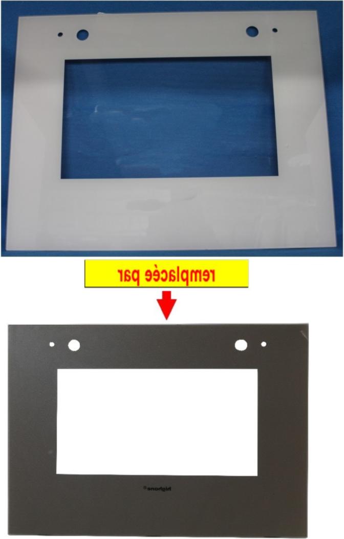 VITRE Four Extérieure Blanc  595*454 HIGHONE 420 peinture int remplace par GRISE